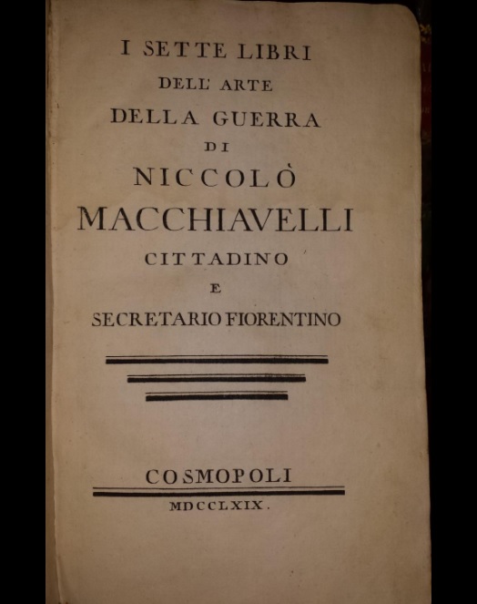 Libro de Nicolás Maquiavelo