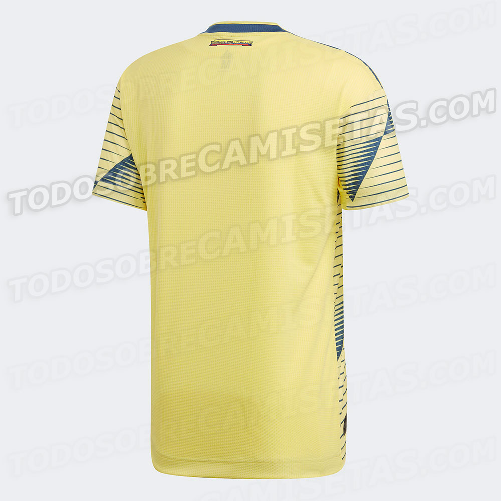 Respaldo de la que sería la nueva camiseta de la Selección Colombia 