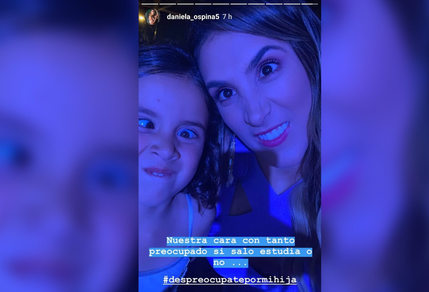 Daniela Ospina y Salomé respondiendo a través Instagram