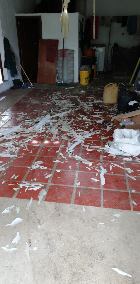 Casas afectadas en Ráquira (Boyacá) por borrasca acompañada de granizo