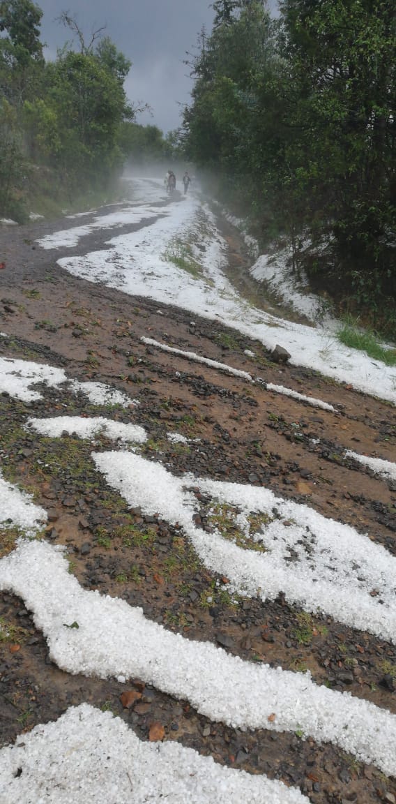 Granizo en la vereda Torres del municipio de Ráquira (Boyacá)