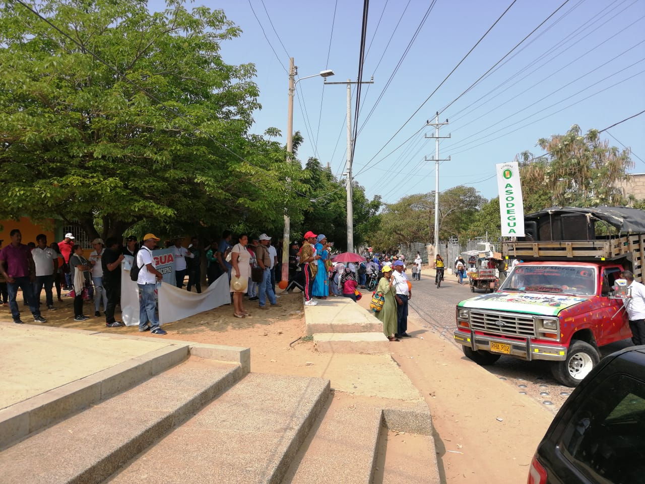 Protestas de profesores en Riohacha.