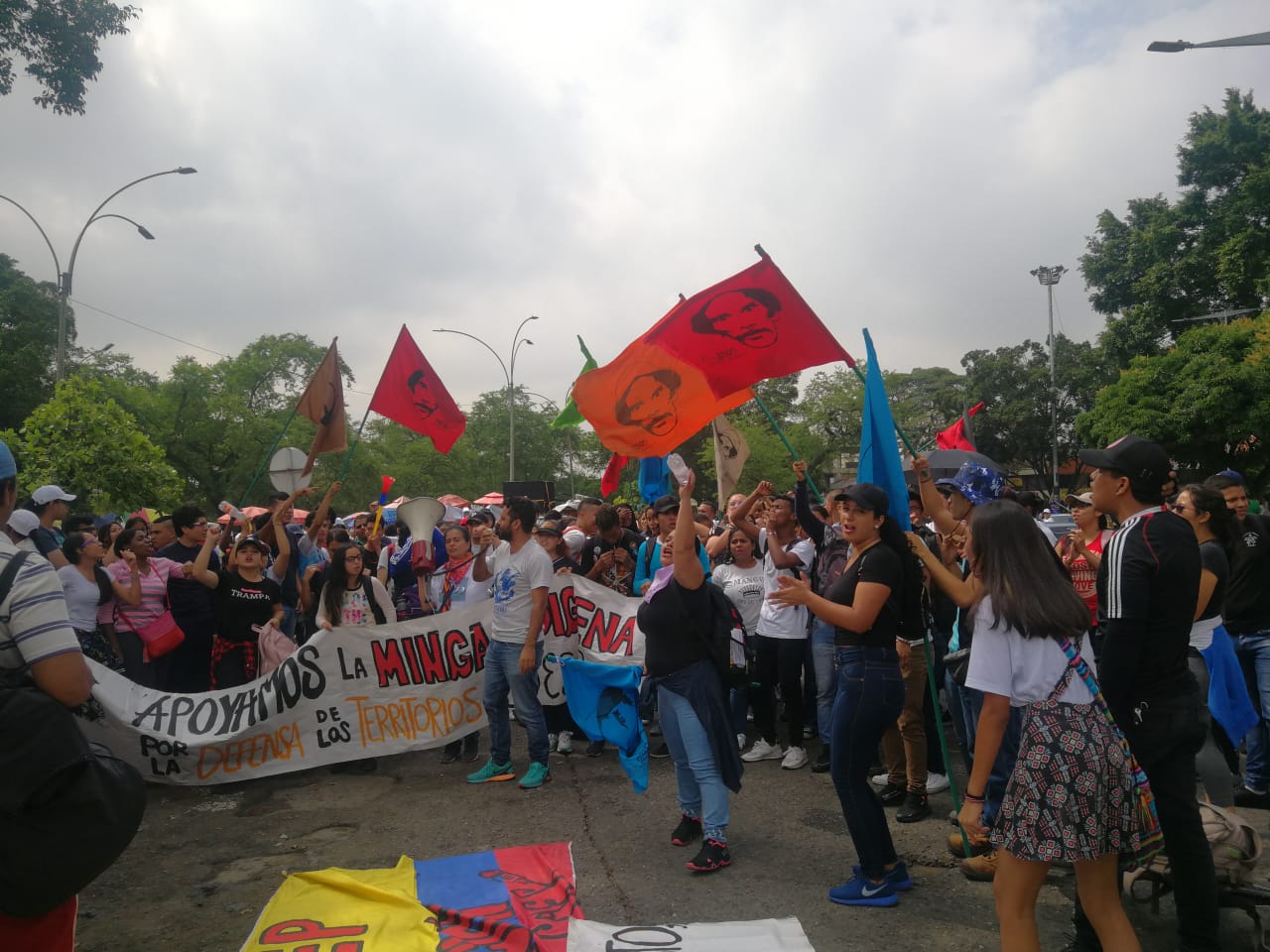 Protestas de maestros en Cali.