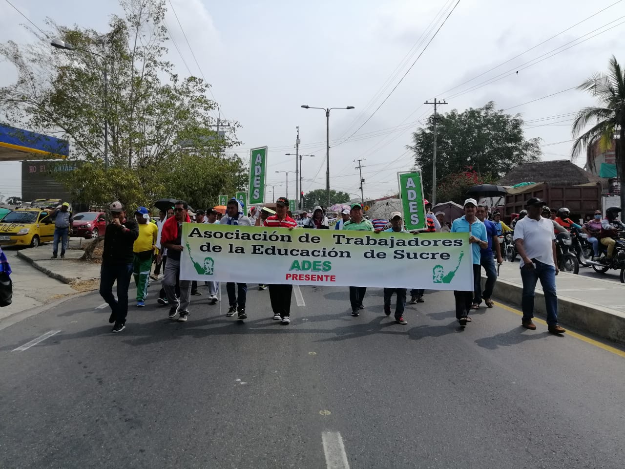 Protestas de profesores en Sincelejo.