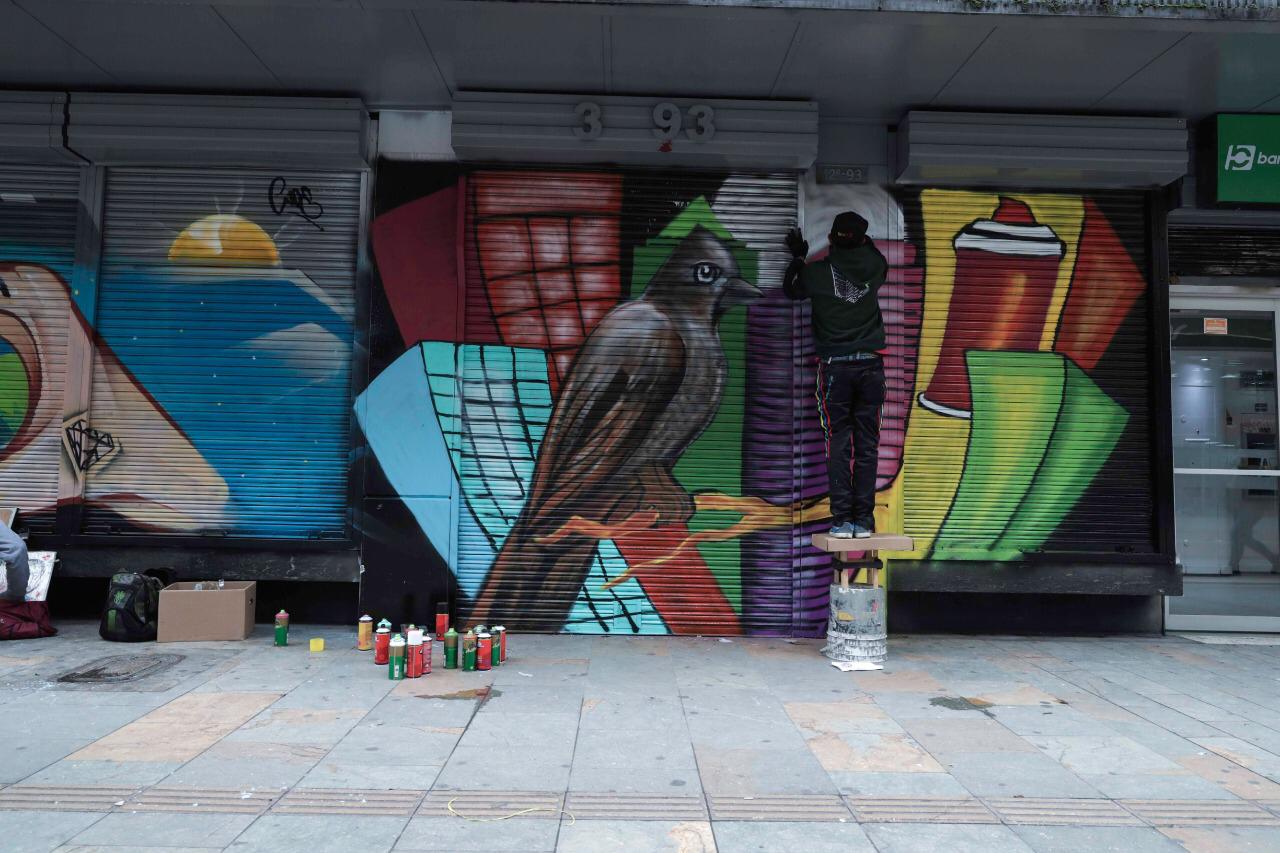 Grafitis en la Carrera Séptima de Bogotá