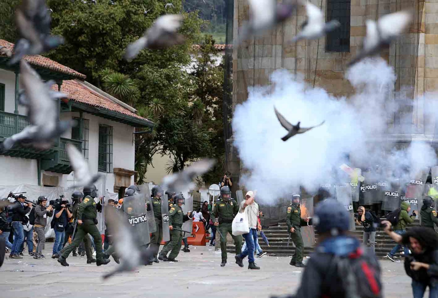 Manifestaciones en la Plaza de Bolívar 25 de abril de 2019