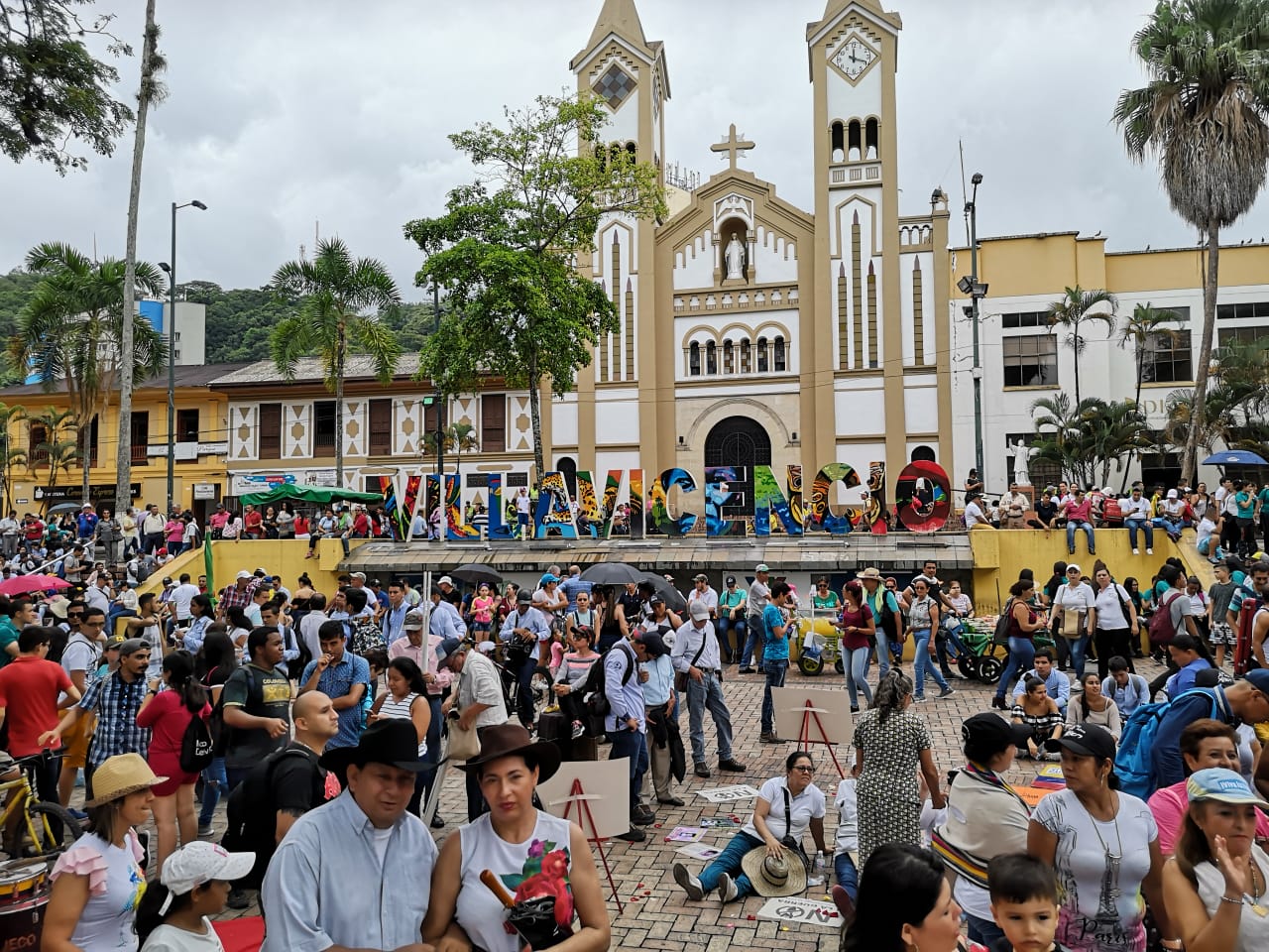 Marcha del paro nacional en la ciudad de Villavicencio