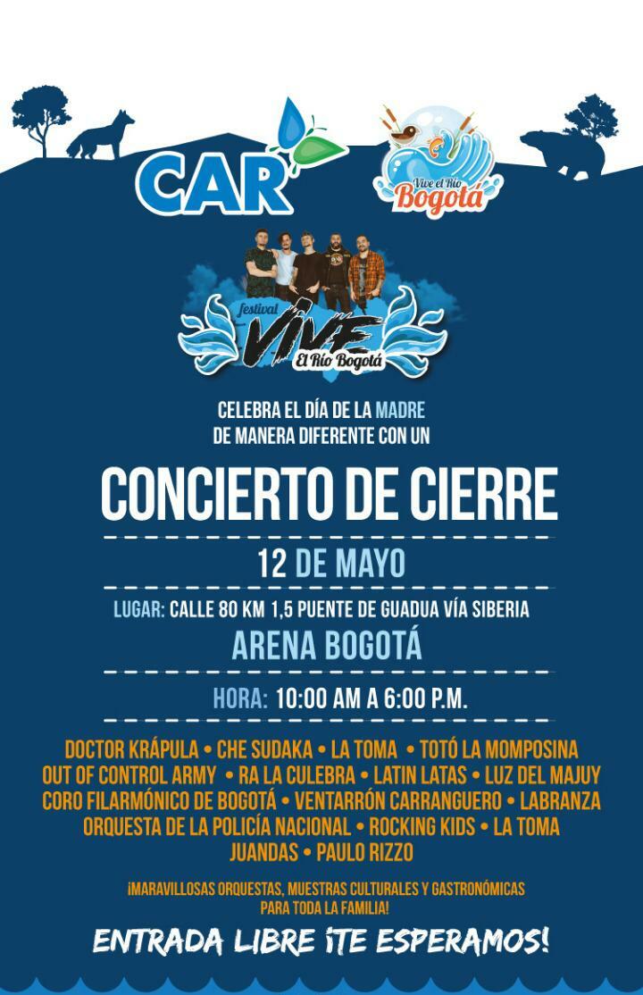 Lista de artistas del cierre del Festival Vive el Río