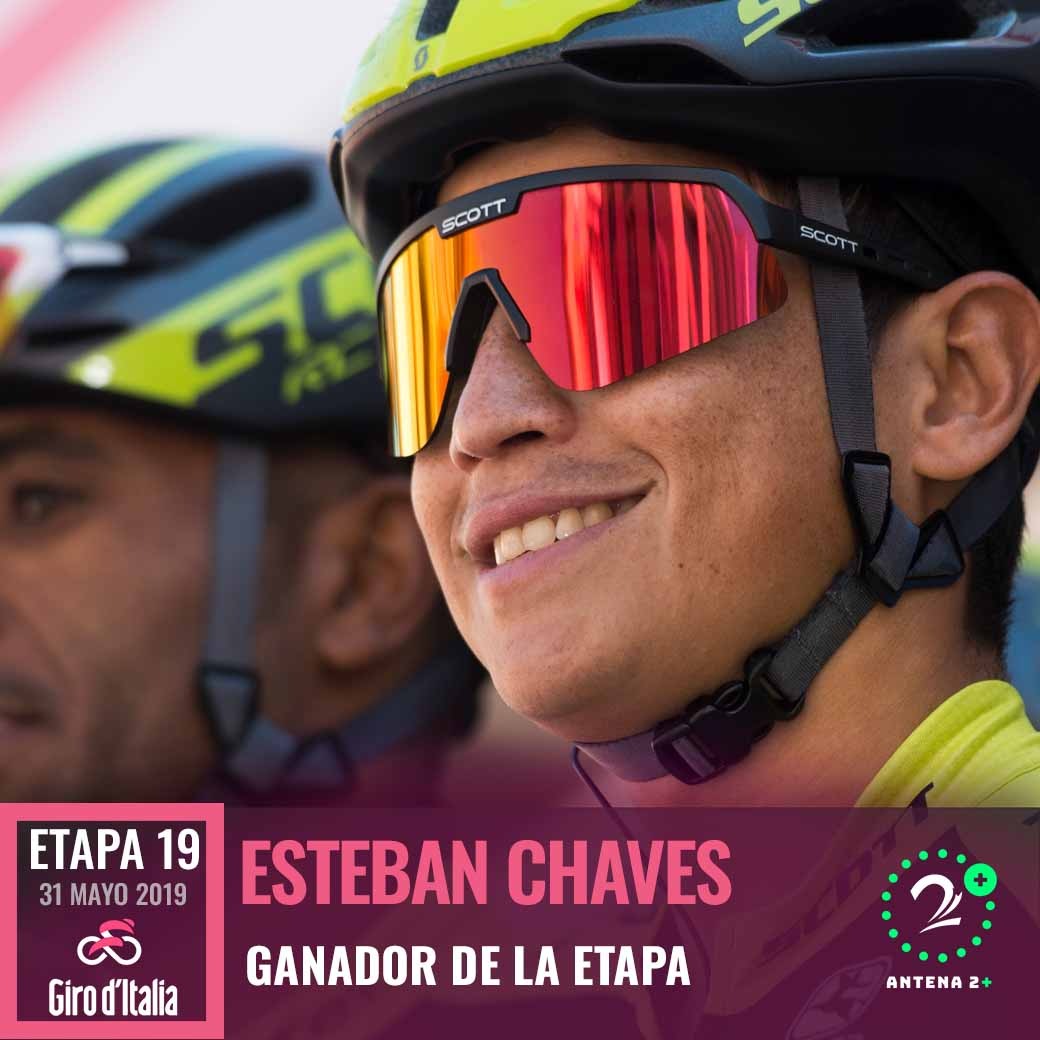 ¡Esteban Chaves gana la etapa 19 del Giro de Italia!