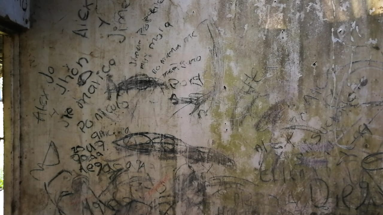 Pared de casa abandonada Puerto Alvira