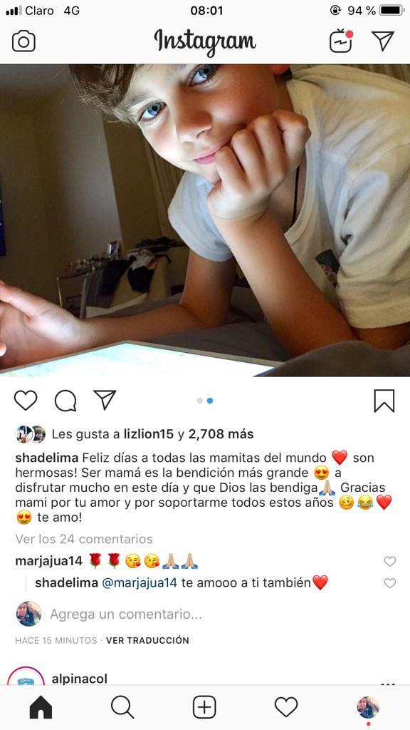 Shannon de Lima y su respuesta a la mamá de mamá James en el día de la madre