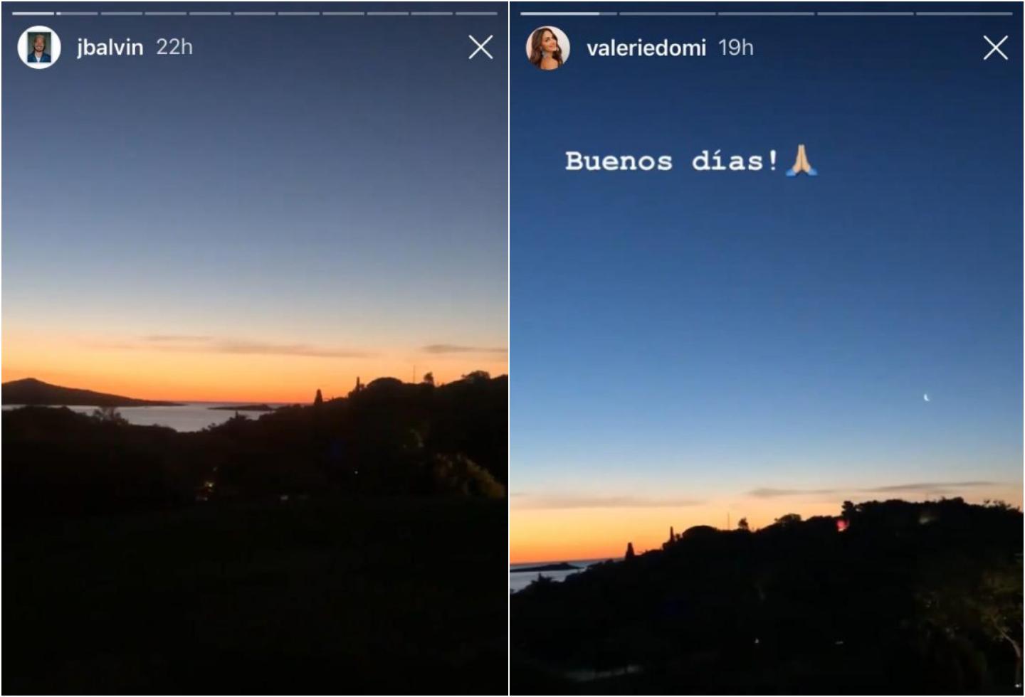 J Balvin y Valerie Domínguez, al parecer, comparten el mismo amanecer