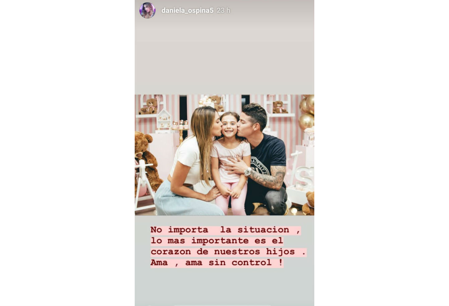 Daniela Ospina y James Rodríguez