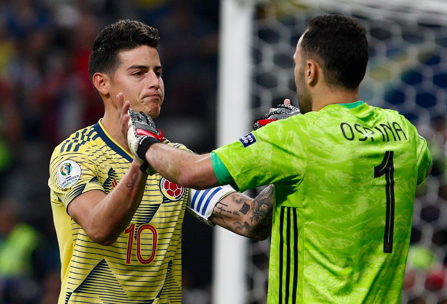 James Rodríguez y David Ospina