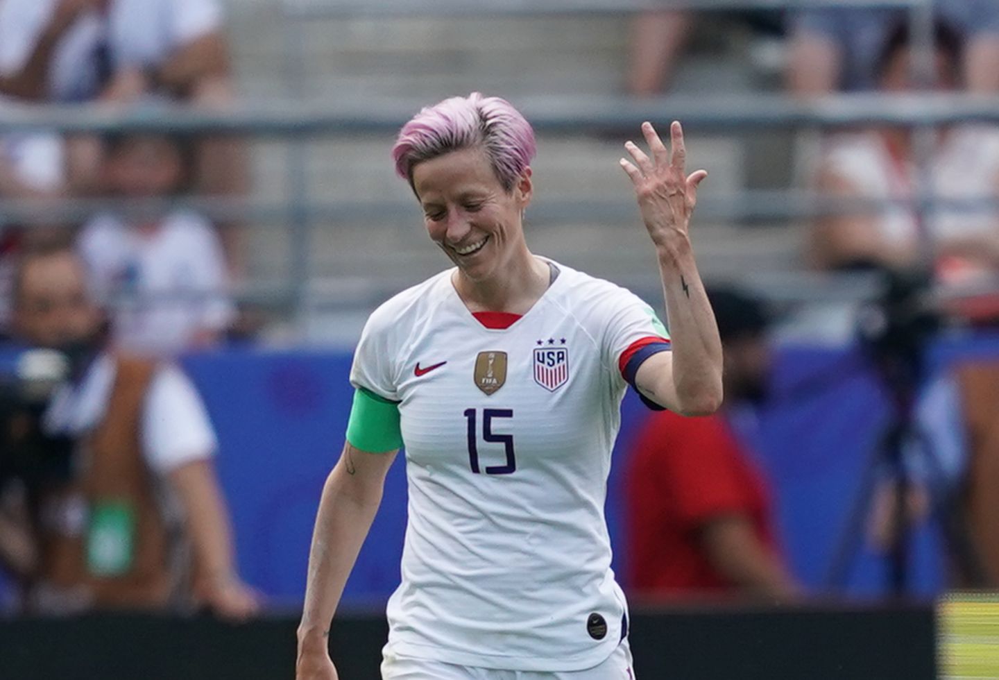 Megan Rapinoe, cocapitana de la selección de fútbol femenino de EE.UU.