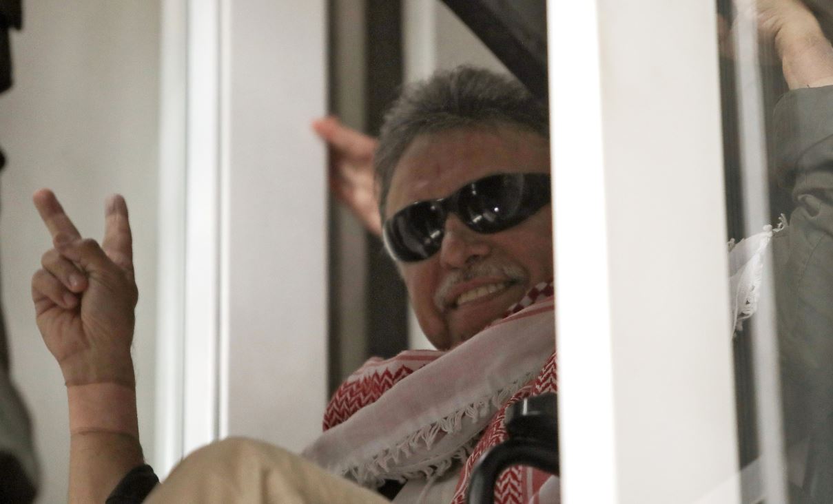 Jesús Santrich, poco después de recuperar su libertad, en Bogotá.