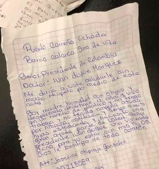 La carta de Josefina Chipiaje