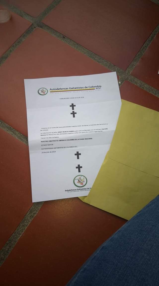 Calo, Cauca, amenazas