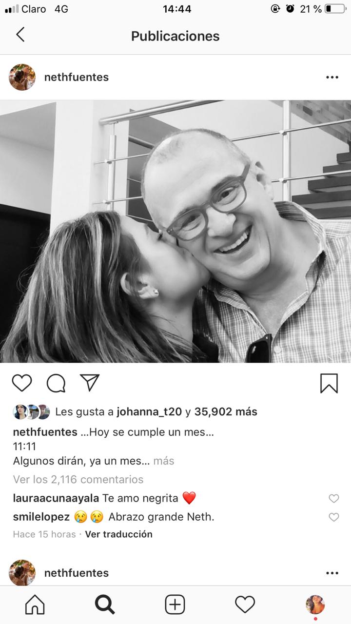 Mensaje de esposa de Jota Mario