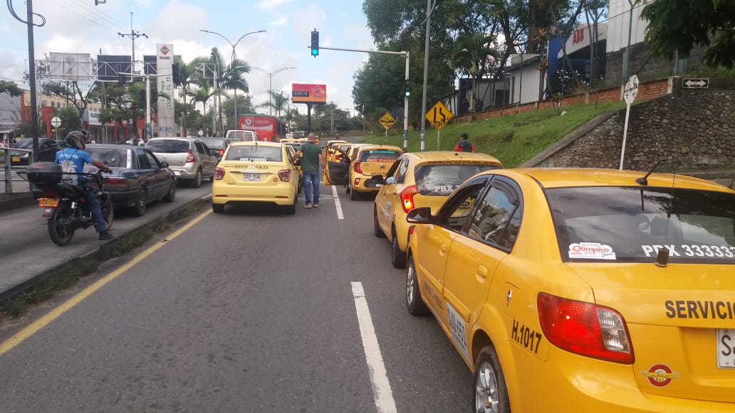 Protesta taxistas Pereira