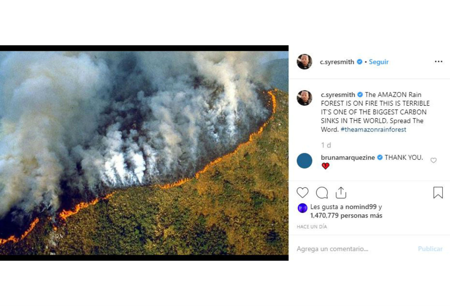 Fotos Virales Sobre Incendios En La Amazonia Que No Son Verdaderas RCN Radio