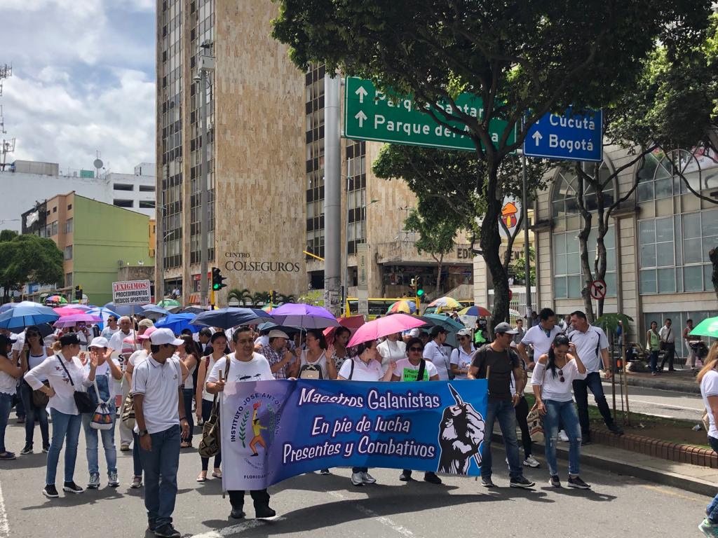 Marchas de Fecode en Bucaramanga.