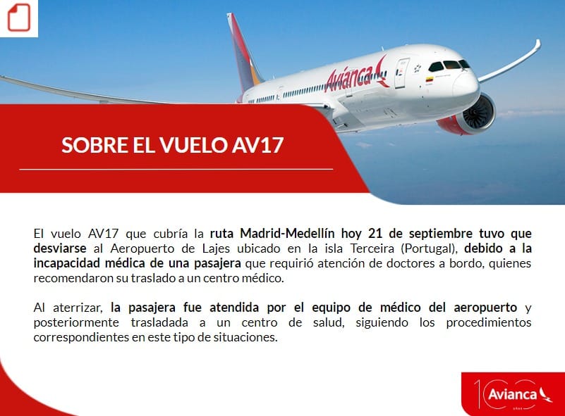 Comunicado Avianca