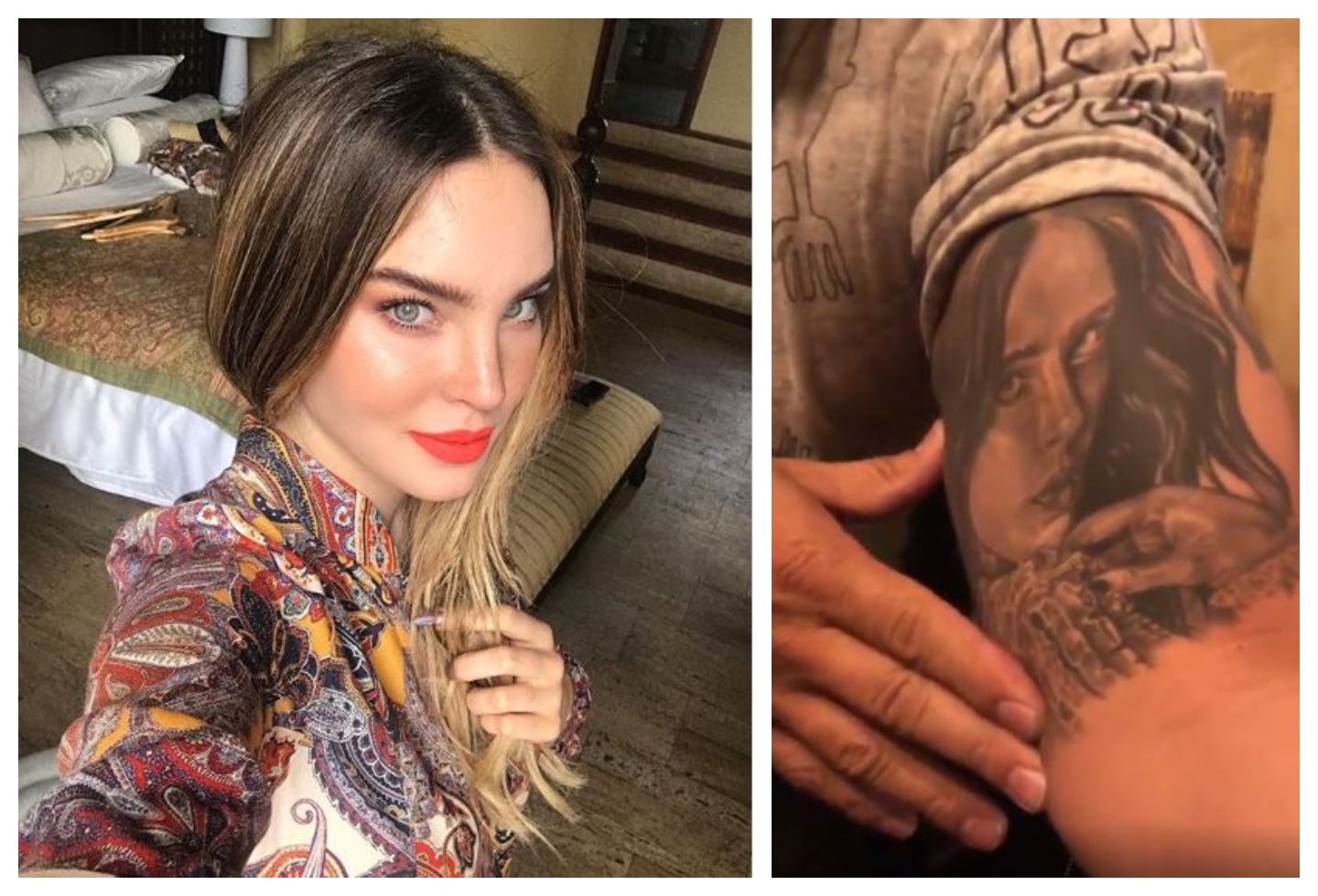 Lupillo se tatuó rostro de Belinda