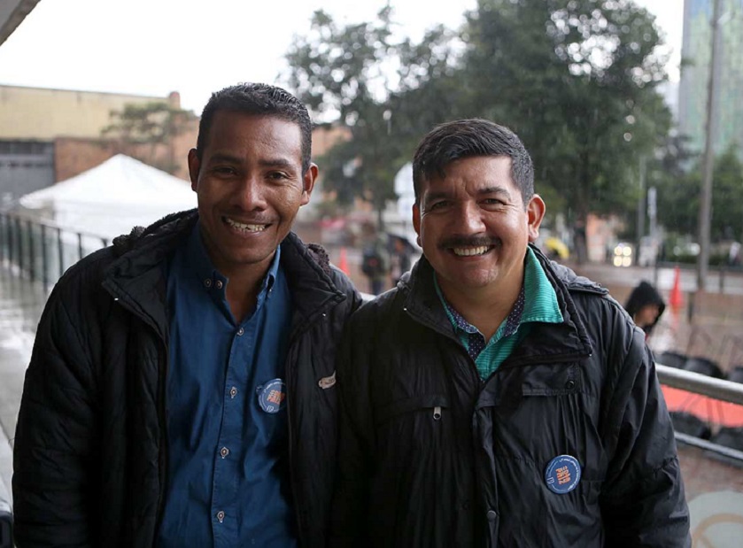 Gonzalo Beltrán y Jimmy Rodríguez, excombatientes de las Farc