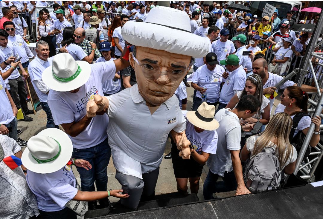 Manifestaciones en favor del expresidente Álvaro Uribe