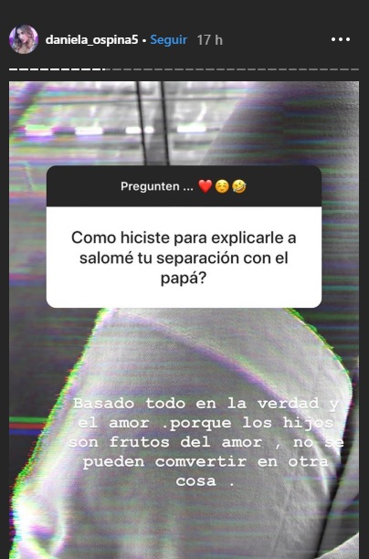 Historias de Instagram de Daniela Ospina