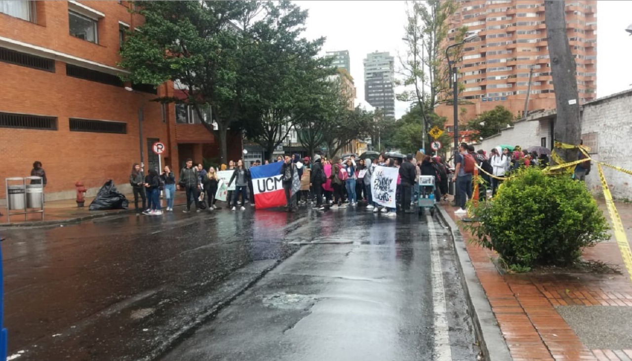 Bloqueos en Bogotá, en la carrera quinta Bloqueos en Bogotá, en la carrera quinta