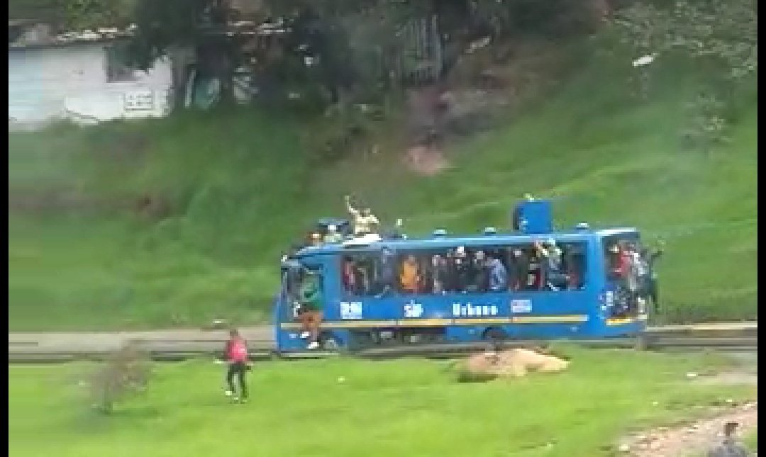 Robo de un bus del SITP en el sur de Bogotá