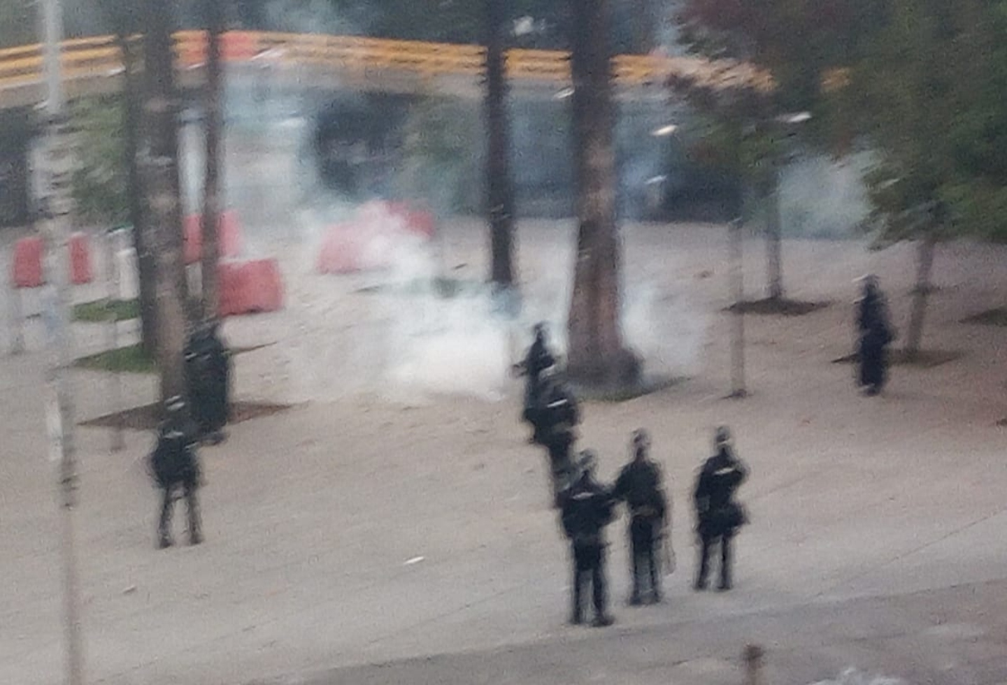 Enfrentamientos entre estudiantes de la U. Nacional y el Esmad