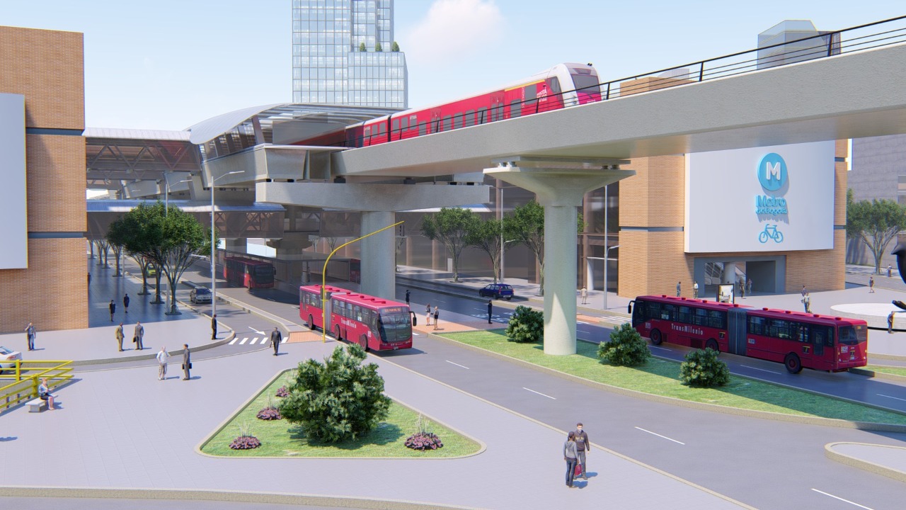 Proyección de lo que será la primera línea del metro para Bogotá