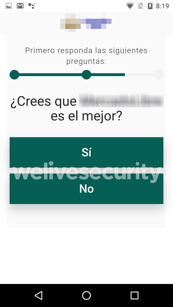 Encuesta estafa en WhatsApp