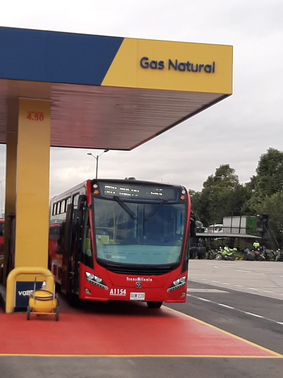 Buses de Transmilenio a gas