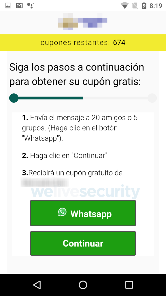 Verificación estafa en WhatsApp