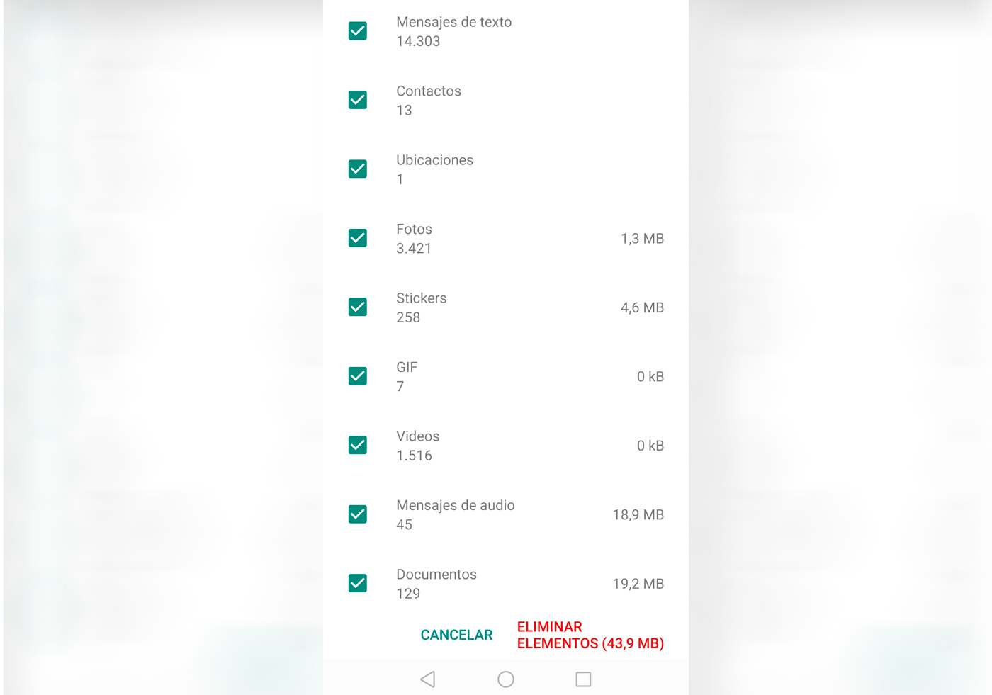WhatsApp permite limpiar sus chats