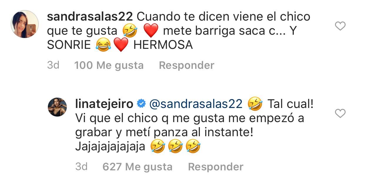 Captura Instagram - Lina Tejeiro