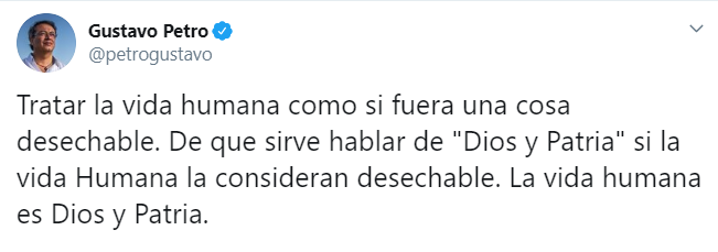 Trino de Petro por Dios y Patria