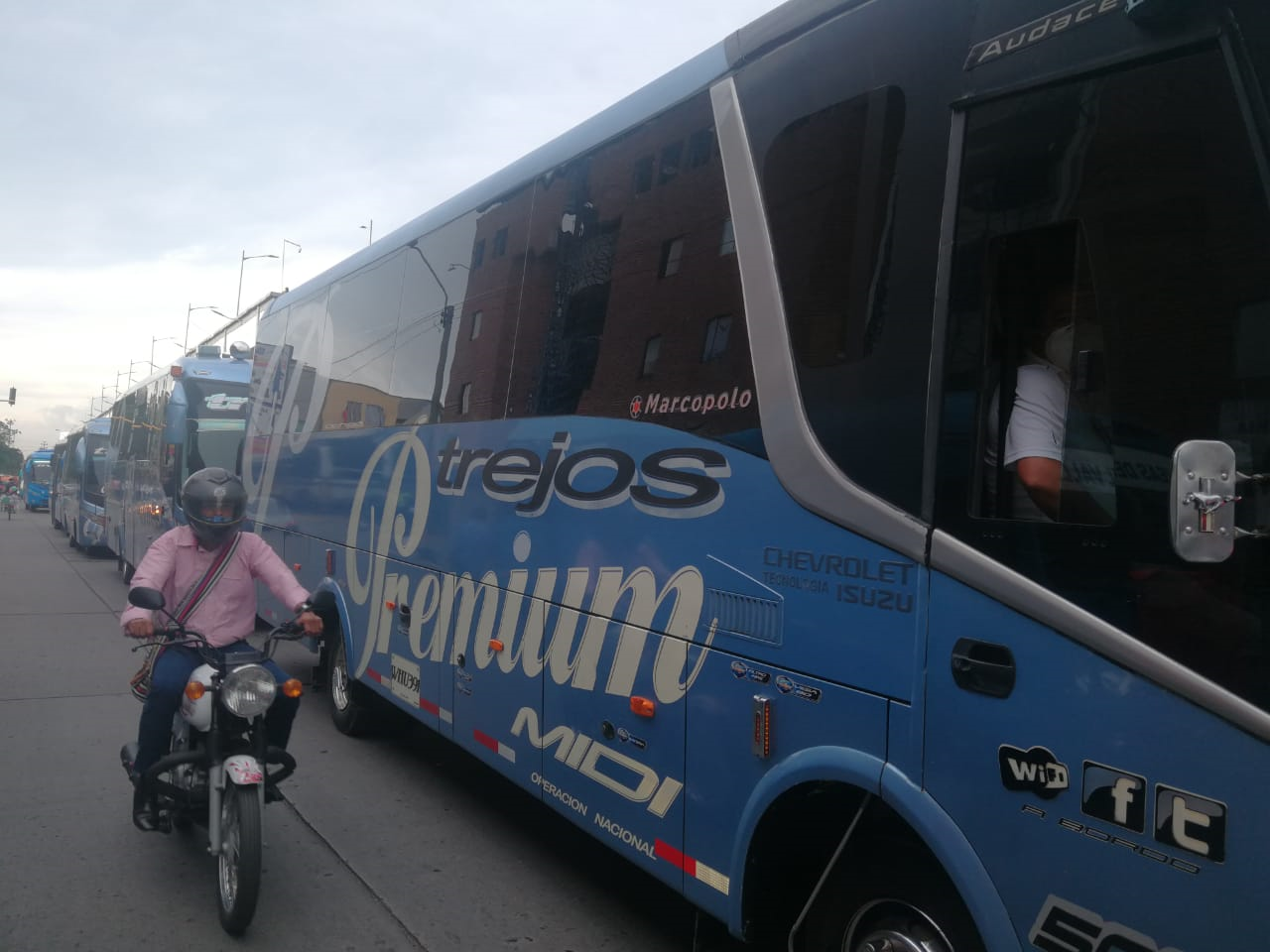 Manifestaciones de trasnportadores en Cali.