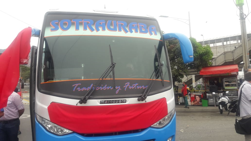 Manifestaciones de transportadores en Medellín.