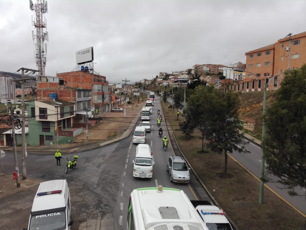 Manifestaciones de transportadores en Tunja.