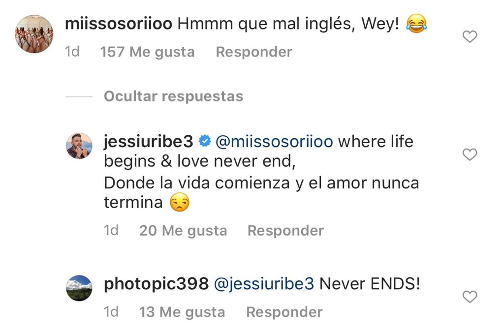 Captura del Instagram de Jessi Uribe