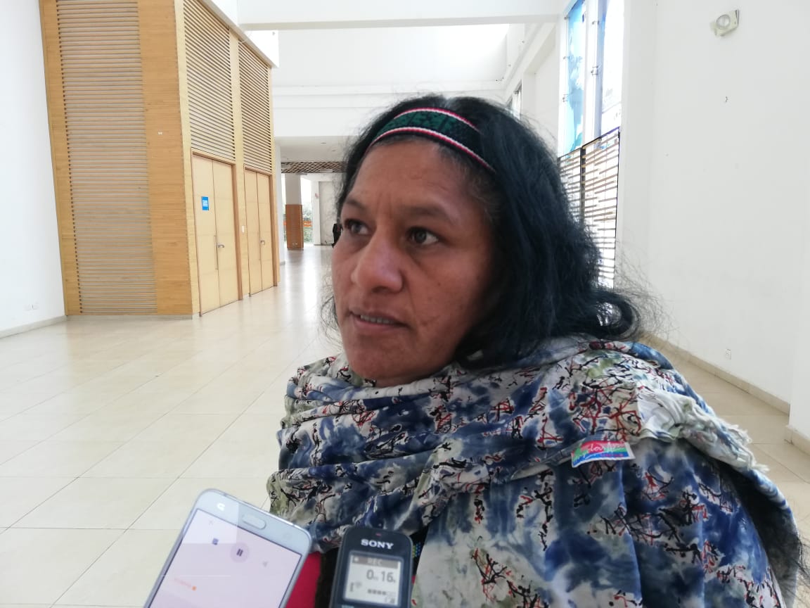 Aida Quilcué, líder indígena de Cauca.