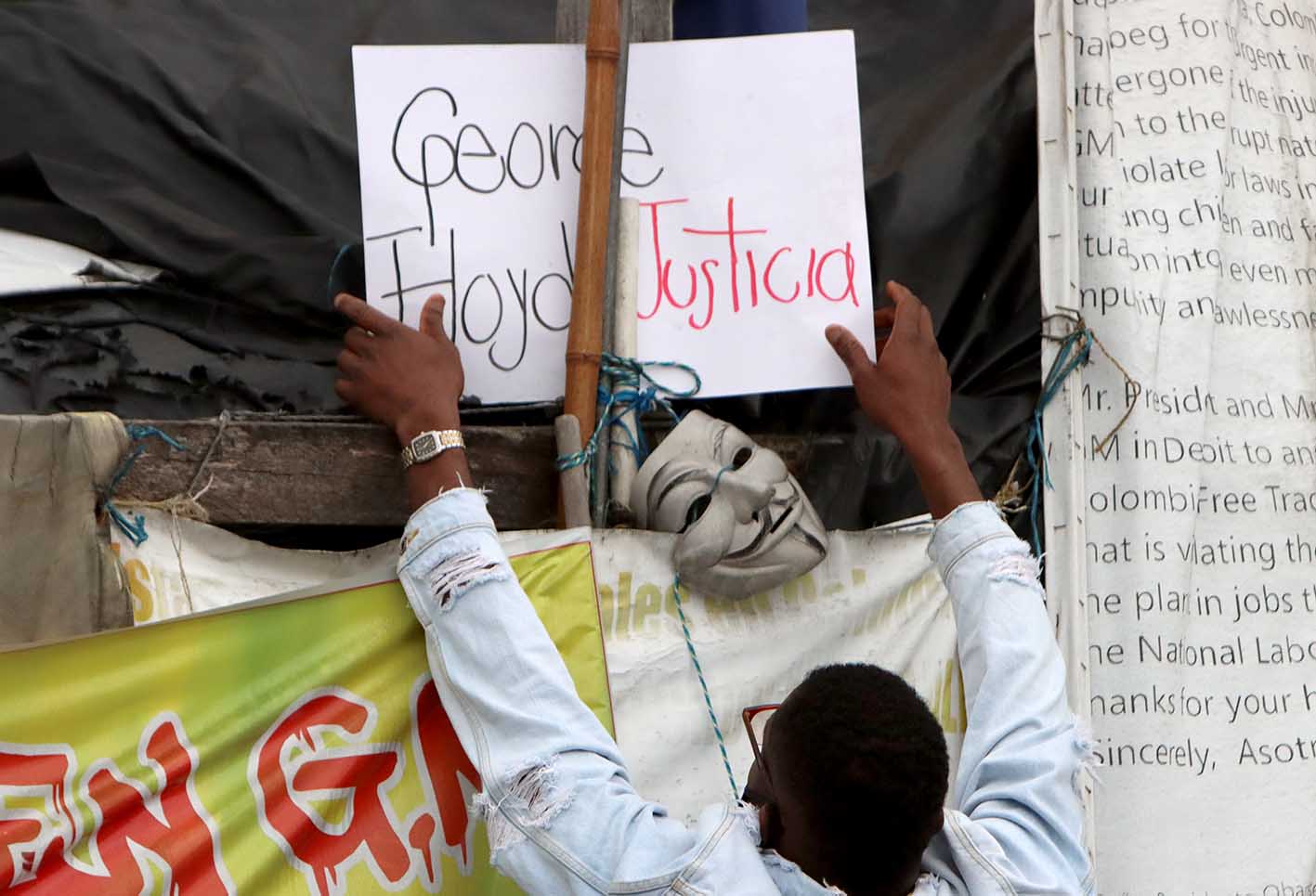Protestas frente a embajada de Estados Unidos / Muerte de George Floyd por racismo