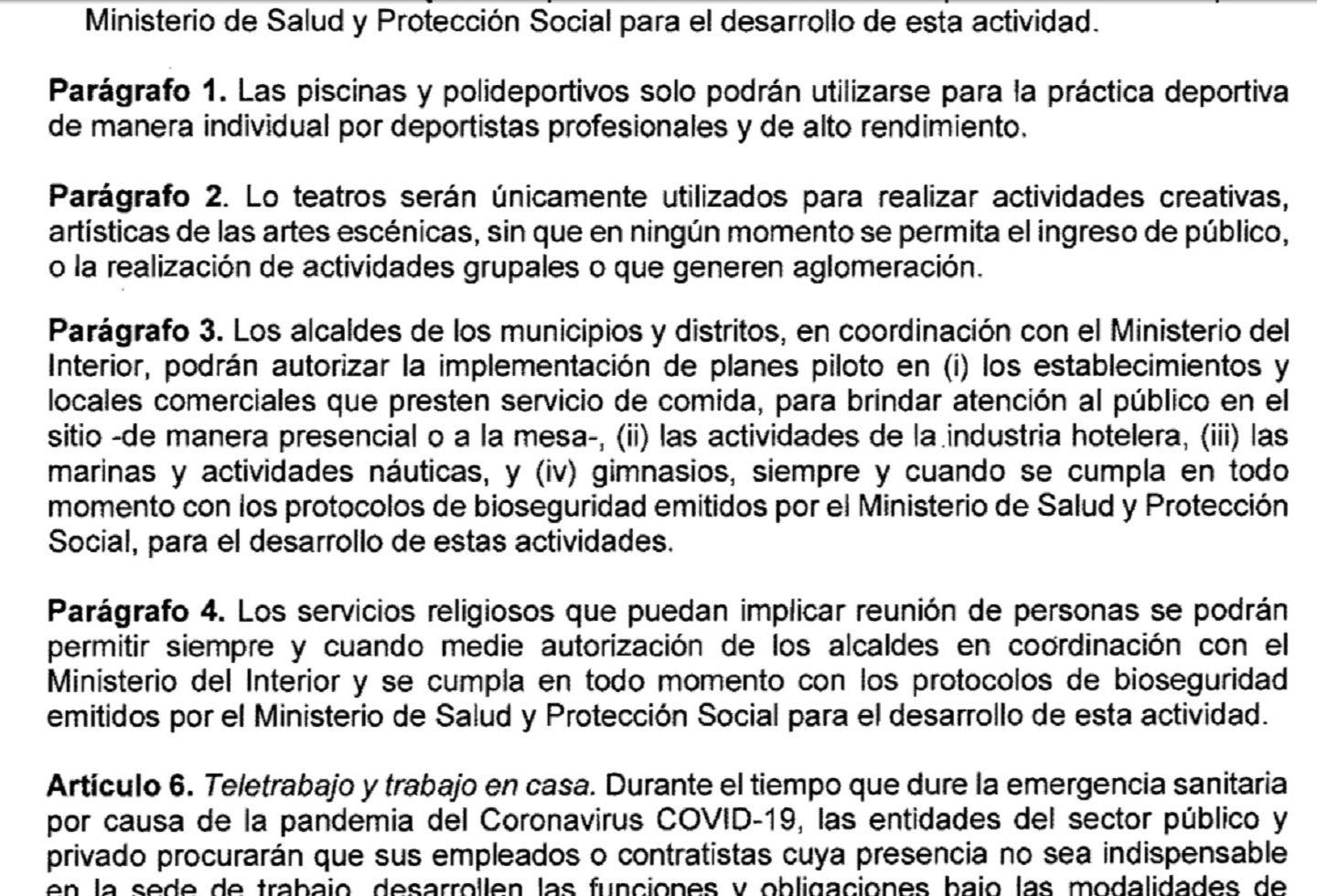 Decreto 990 de 2020, artículo 5, parágrafos 1, 2 y 3