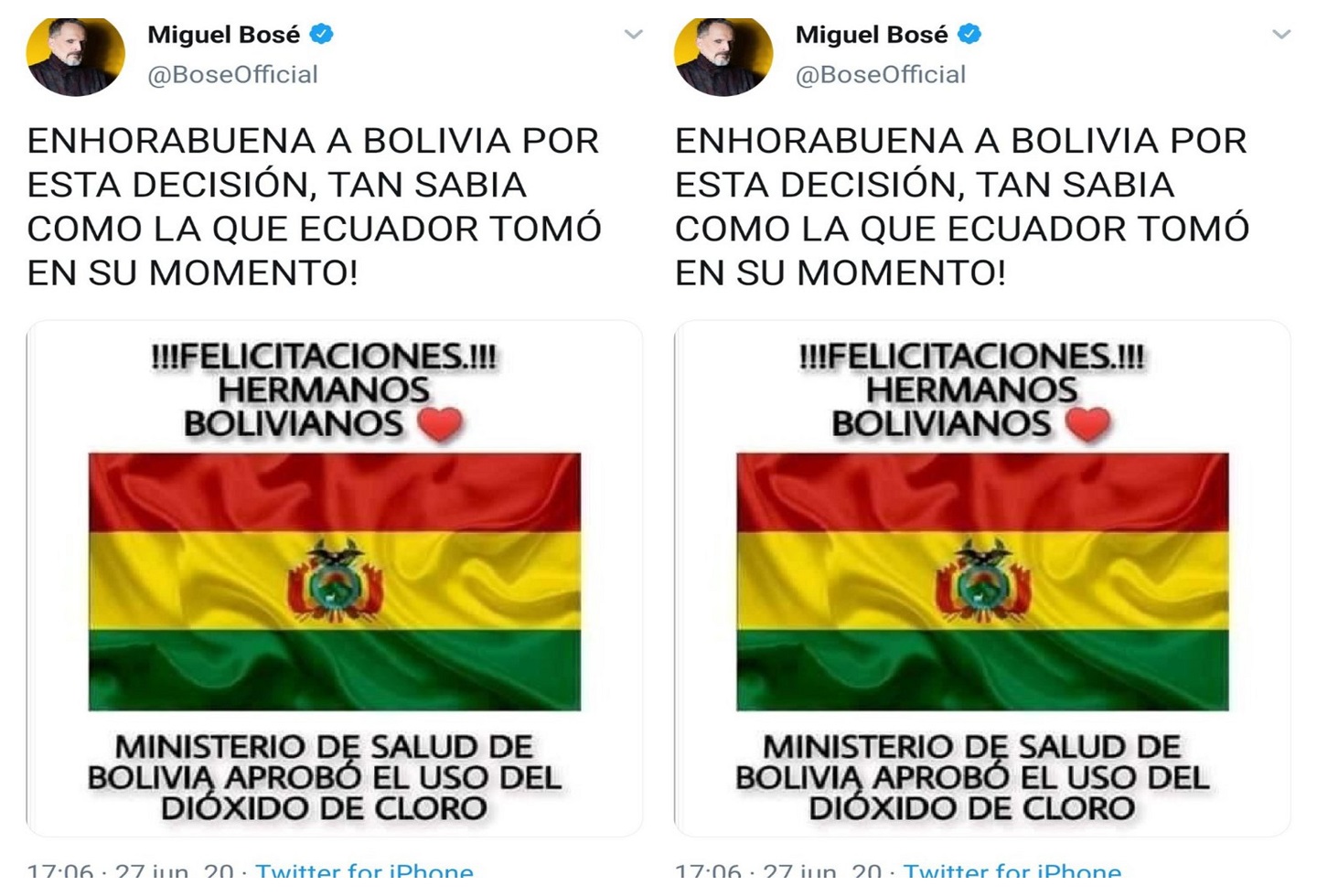 Miguel Bosé - Twitter