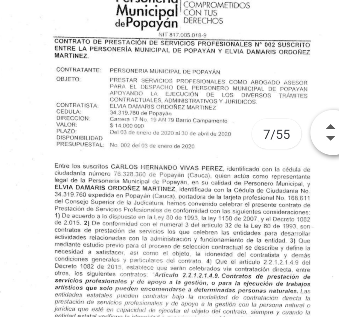 Contrato esposa